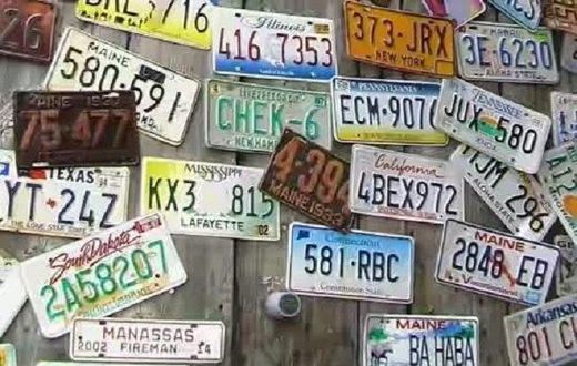 The many plate numbers belonging to Bernie Hart