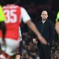Reading's Dutch manager Jaap Stam watches from the touchline their English Football League Cup match against Arsenal, at The Emirates Stadium in London, on October 25, 2016