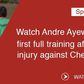 Watch Andre Ayew's first full training after injury against Chelsea