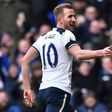 Tottenham Hotspur striker Harry Kane celebrates a goal against West Bromwich Albion at White Hart Lane in London on January 14, 2017