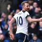 Tottenham Hotspur striker Harry Kane celebrates a goal against West Bromwich Albion at White Hart Lane in London on January 14, 2017