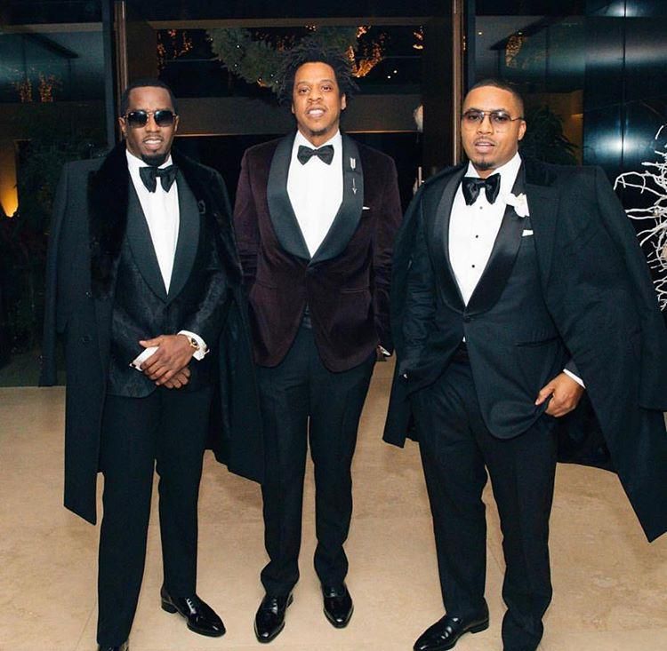 Music legends Jay Z, Nas, and Diddy set the internet on fire with classic tux photos