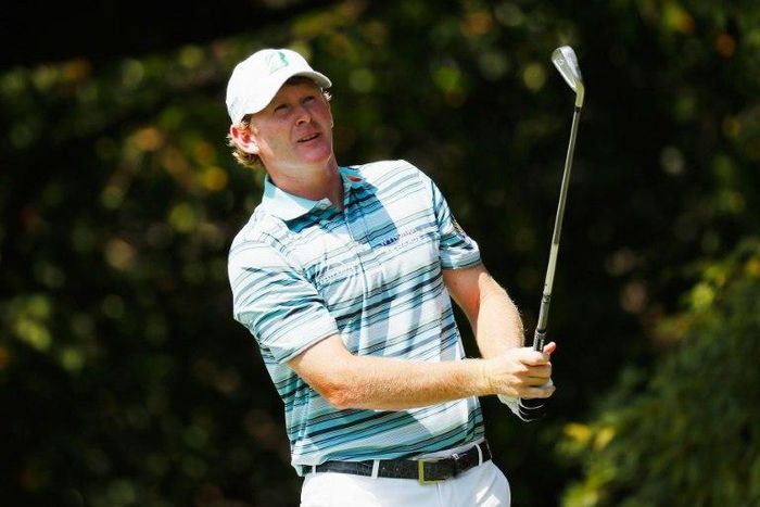 Brandt Snedeker of the US watches his tee shot during the TOUR Championship, at East Lake Golf Club in Atlanta, Georgia, on September 22, 2016