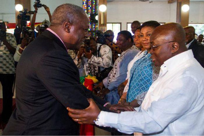 John Mahama (Left) and Nana Akufo-Addo