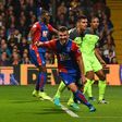 Crystal Palace's Scottish midfielder James McArthur (3rd R) celebrates after scoring his second goal during the English Premier League football match between Crystal Palace and Liverpool at Selhurst Park in south London on October 29, 2016