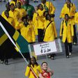 The Jamaican team is pictured at the 2008 Beijing Olympic Games opening ceremony