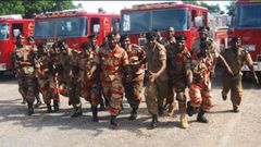 Personnel of the Ghana National Fire Service
