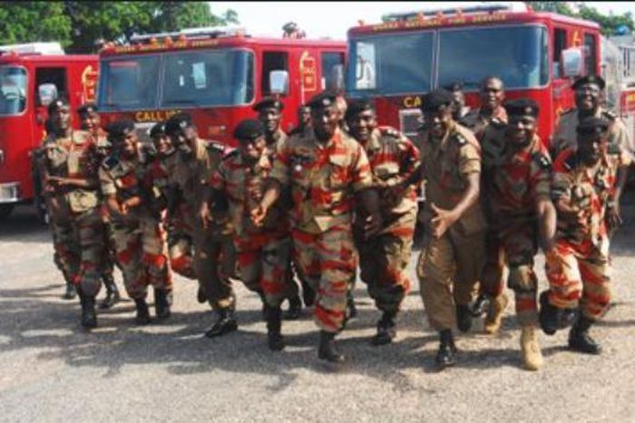Personnel of the Ghana National Fire Service