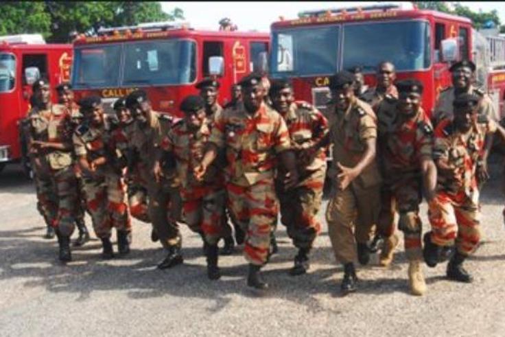 Personnel of the Ghana National Fire Service