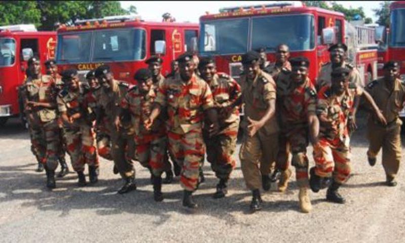 Personnel of the Ghana National Fire Service