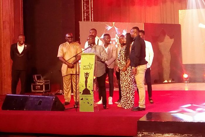 Countryman Songo picking his award at RTP Awards