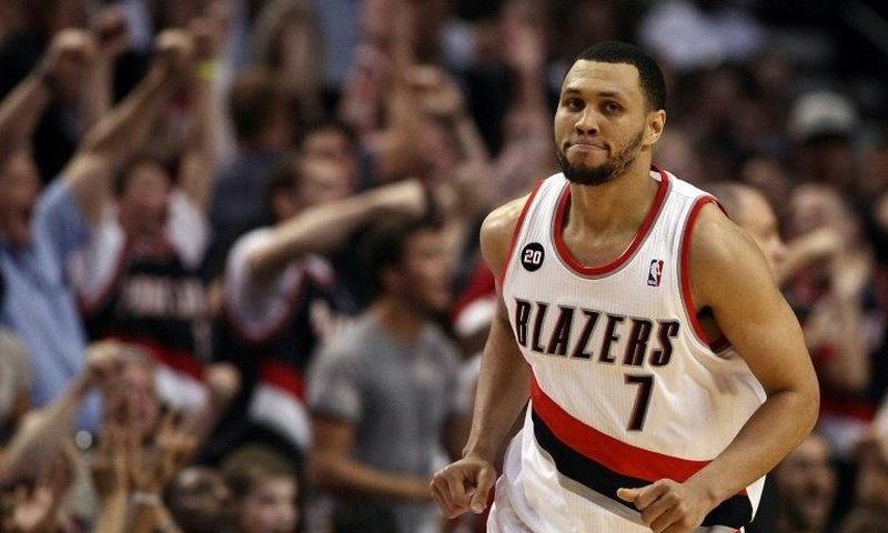 Brandon Roy in the 2011 NBA Playoffs on April 23, 2011 at the Rose Garden in Portland, Oregon