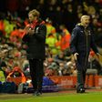 Both Liverpool manager Jurgen Klopp (L) and Arsenal manager Arsene Wenger need wins to boost their teams' flagging fortunes