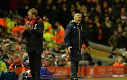 Both Liverpool manager Jurgen Klopp (L) and Arsenal manager Arsene Wenger need wins to boost their teams' flagging fortunes