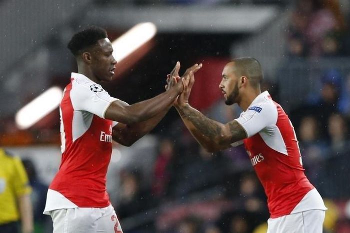 Danny Welbeck and his Arsenal and England teammate, Theo Walcott.