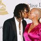 Wiz Khalifa and Amber Rose share kiss at pre-Grammy gala