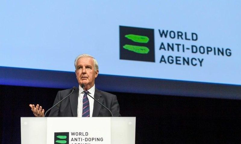 World Anti-Doping Agency (WADA) President, Craig Reedie at the 2017 WADA Annual Symposium on March 13, 2017 in Lausanne