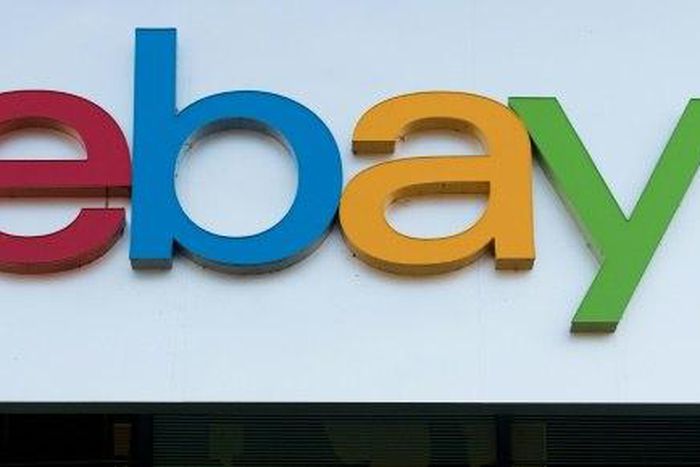 This file photo taken on November 4, 2016 shows an Ebay sign and logo in San Jose, California.