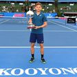 David Goffin retains his Kooyong Classic title, beating Ivo Karlovic on a day of rain interruptions