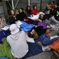 Fans of popstar Justin Bieber camp in front of the Palacio de Deportes in Madrid on November 18, 2016 in a bid to get as close as possible to their idol when the gates finally open for his concert there November 23