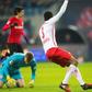 Eintracht Frankfurt's goalkeeper Lukas Hradecky keeps the ball outside the 16 meter field on January 21, 2017