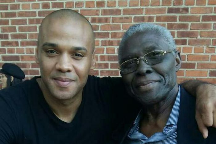 Jay Ghartey with father, Dr Kweku Ghartey