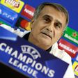 Besiktas' Turkish coach Senol Gunes looks on during a press conference at the San Paolo Stadium in Naples on October 18 2016, on the eve of the UEFA Champions League football match SSC Napoli vs Besiktas JK