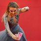 British singer Tallia Storm, who has 213,000 Instagram followers, poses for selfies on the red carpet at Cannes