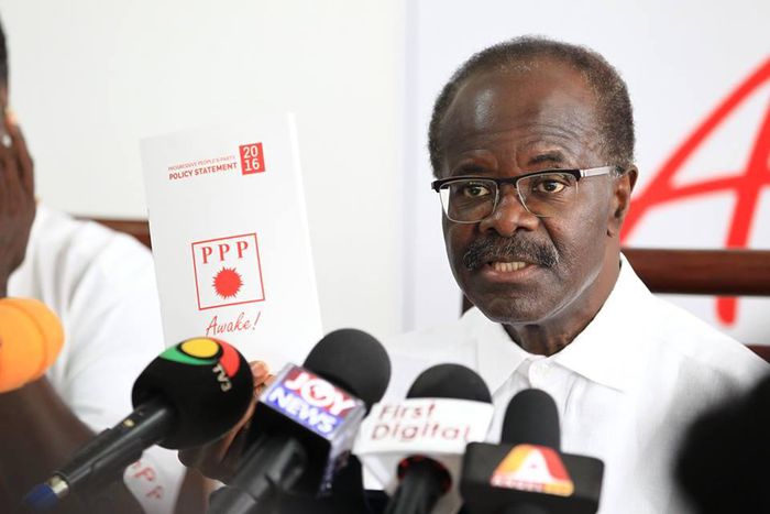 Papa Kwesi Nduom speaking at the introduction of the Presidential Policy Team