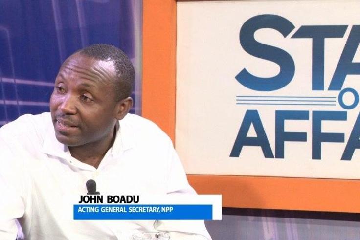 John Boadu speaking on Ghone's State of the Affairs