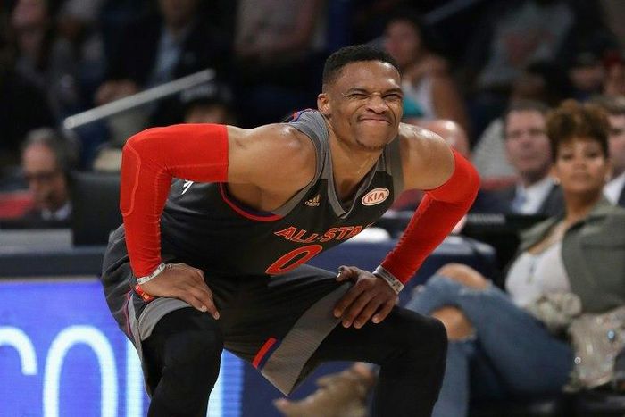 Russell Westbrook of the Oklahoma City Thunder is two triple-doubles shy of matching Oscar Robertson's NBA record 41 in a season, with seven games to play