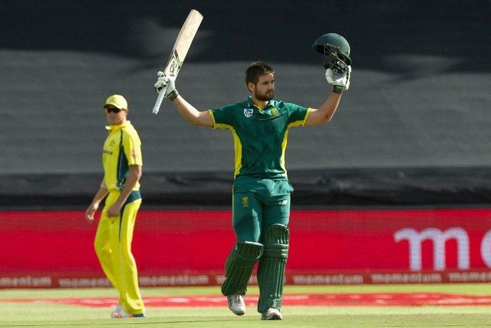 Rilee Rossouw scored 122 in South Africa's total of 327-8 in the fifth one-day international against Australia in Cape Town on October 12, 2016