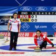 Wang Bingyu (C) has captained China's curling team at historic moments such as a triumph as the 2009 World Championships