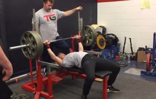 132-Pound Woman Bench Presses.
