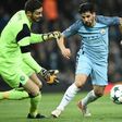 Manchester City's Spanish midfielder Nolito (R) vies with Celtic's Scottish goalkeeper Craig Gordon during the UEFA Champions League group C football match between Manchester City and Celtic on December 6, 2016