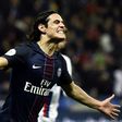 Paris Saint-Germain's Uruguayan forward Edinson Cavani reacts after scoring a goal during the French L1 football match between Olympique Lyonnais and Paris Saint-Germain on November 27, 2016
