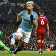 Sergio Aguero blasted Man City into a first-half lead