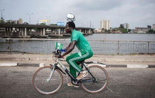 Harrison Chinedu rides 64 miles with a ball balanced on his head