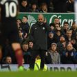 Manchester City's manager Pep Guardiola reacts during the English Premier League football match between Everton and Manchester City at Goodison Park in Liverpool, north-west England on January 15, 2017