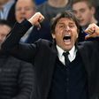 Chelsea's Italian head coach Antonio Conte reacts during the English Premier League match between Chelsea and Manchester City at Stamford Bridge in London on April 5, 2017