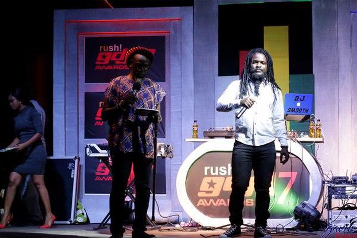 Ras Kuuku and Daddy Bosco at the 2017 Ghana DJ Awards nominee announcement