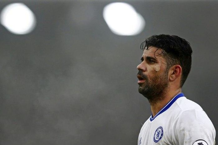 Diego Costa struck in the 43rd-minute rising at the back post to nod Cesar Azpilicueta's cross past Wayne Hennessey for his 13th goal of the season