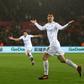 Swansea City's Fernando Llorente celebrates after scoring their second goal against Sunderland on December 10, 2016