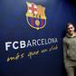 Barcelona's defender Lucas Digne poses during an AFP interview on February 8, 2017