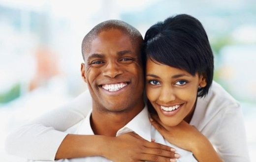 Happy black couple