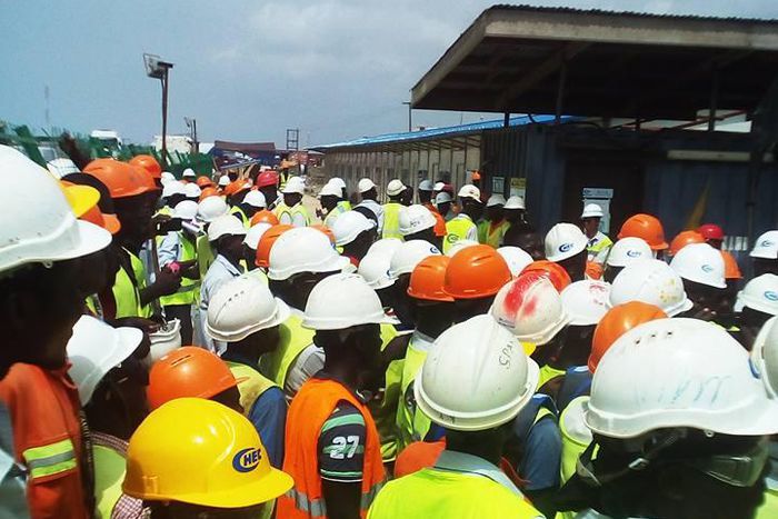 The workers are demanding better conditions of service