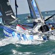 French skipper Armel Le Cleac'h holds a lead of 74.9 nautical miles over closest rival Alex Thomson as both raced towards the French coast