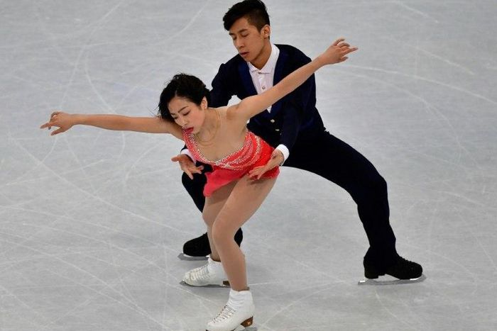 Gold medallists China's Sui Wenjing and Han Cong compete in the pairs free skating event at the ISU World Figure Skating Championships in Helsinki, Finland on March 30, 2017