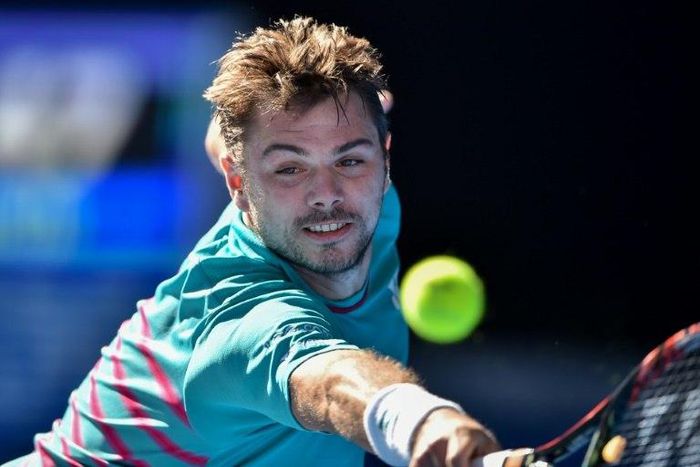 Switzerland's Stanislas Wawrinka (pictured) beat Jo-Wilfried Tsonga of France in straight sets to reach the semi-finals of the Australian Open in Melbourne on January 24, 2017
