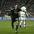 Monchengladbach's midfielder Lars Stindl celebrates scoring his team's first goal during the UEFA Champions League Group C football match between Celtic and Borussia Monchengladbach at Celtic Park stadium in Glasgow, Scotland on October 19, 2016